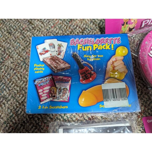 Bachlorette Party pack 4 items $ 40 MSRP Plates, trivia napkins , fun pack and g - Picture 2 of 3